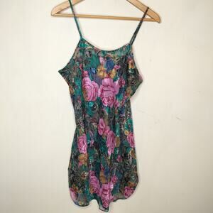 Inner Most Vintage Floral Satin Slip Chemise